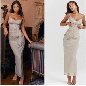 House of CB Cream Maxi Dress